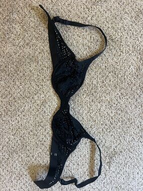Negative Underwear Black Perforated Mesh Underwire Bra